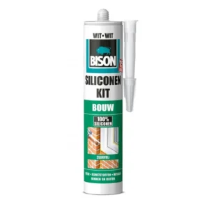 SILICONENKIT BOUW WIT 300ML BISON