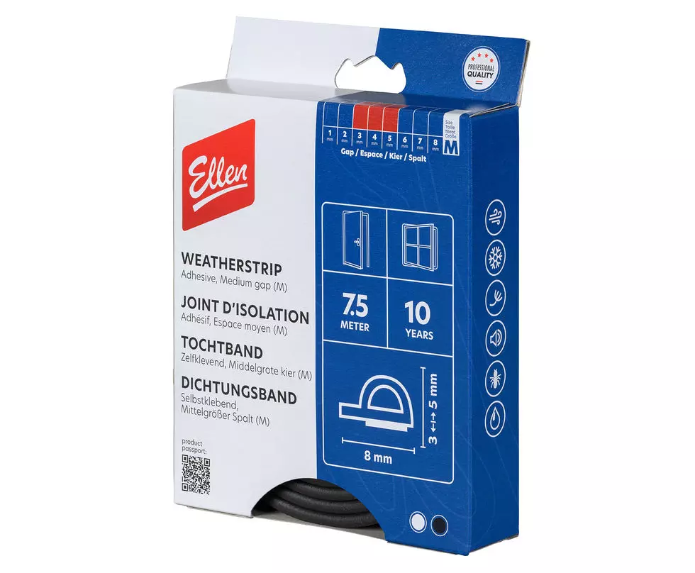 TOCHTSTR.ELLENFLEX D-ZWART 7.5M