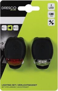 FIETSVERLICHTINGSSET SILICONEN ZWART