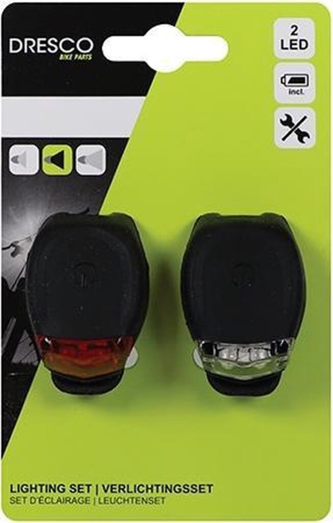 FIETSVERLICHTINGSSET SILICONEN ZWART