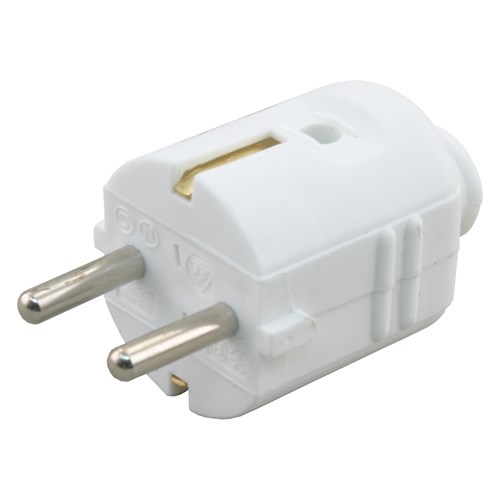 STEKKER RA PVC WIT 10/16 AMP