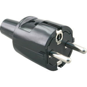 STEKKER RA PVC 10/16A ZWART