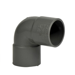 PVC BOCHT 2XLM 90GR  32MM GRIJ