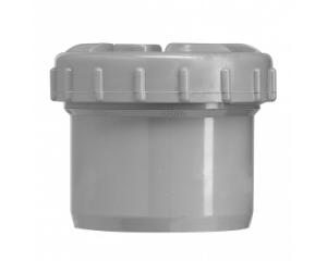 EINDSTOP PVC SCHROEFDEK.  50MM