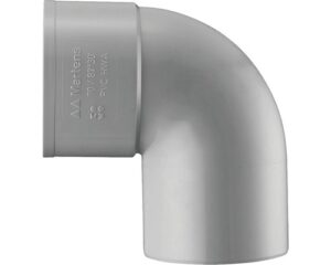 PVC BOCHT M/SP 87GR  80MM GRIJ