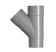 PVC T-STUK MVJ 45GR  70MM GRIJ