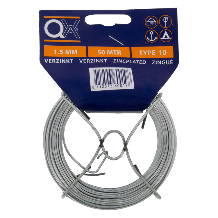 IJZERDRAAD NO 10 1.5MM  50M VERZINKT