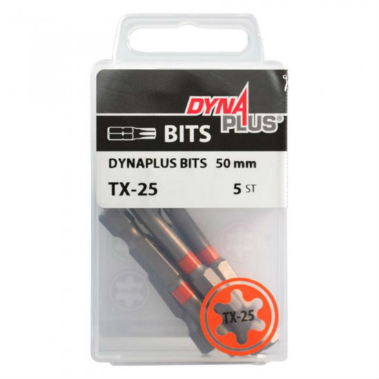 SCHROEFBIT  50MM T25 DYNAPLUS 5 STUKS