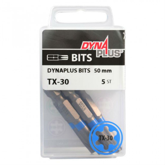 SCHROEFBIT  50MM T30 DYNAPLUS 5 STUKS
