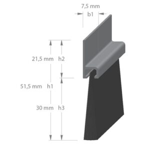 BORSTELSTRIP AH-5 HAAR 30MM 300CM
