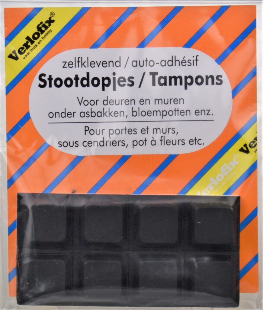 STOOTDOPJES 18X18MM ZWART 8 ZB