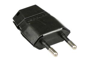 STEKKER EURO ZWART SCHROEFBAAR