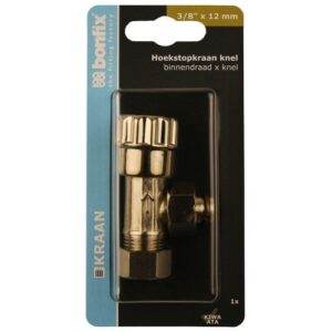 HOEKSTOPKRAAN 3/8 BIX12KN CHROOM BF