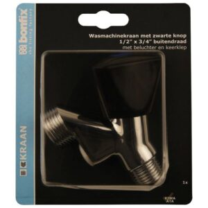 BELUCHTERKRAAN M/KEERKLEP KNOP ZWART