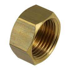 EINDKAP 3/8BI MESSING 1 IN ZAKJE