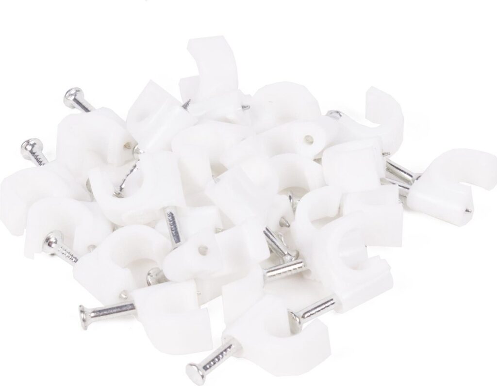 SNOERCLIPS  8MM WIT ZAKJE 25 STUKS