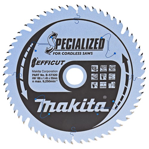 CIRKELZAAGBLAD 165X20MM 56T MAKITA