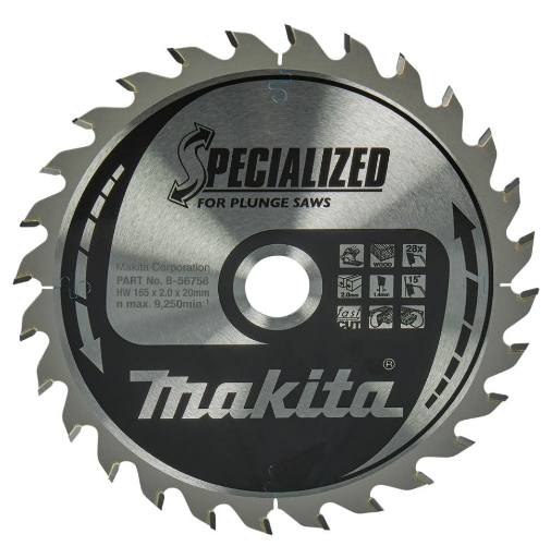 CIRKELZ.BLAD 165X20X2.0 28T MAKITA