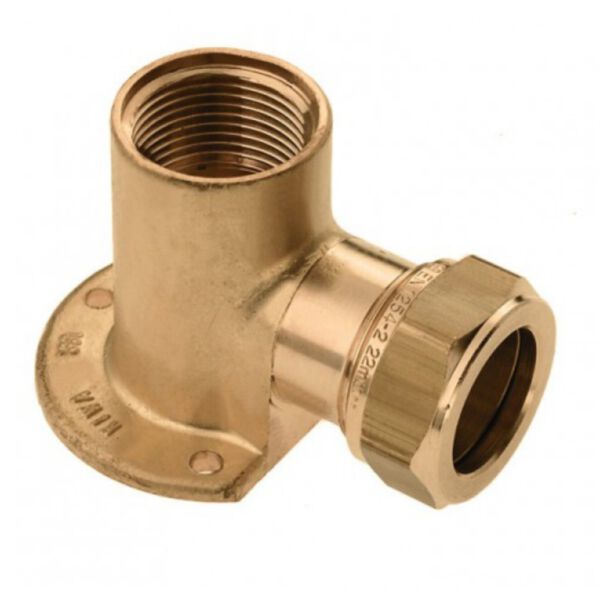 MUURPLAAT KNEL 15MM X 1/2 MESSING SV