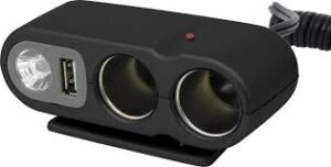 STEKKERDOOS 2-WEG USB+LICHT CARPOINT