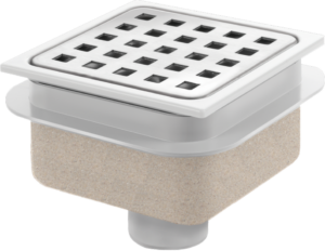 VLOERPUT ABS 10X10CM 612 RVS