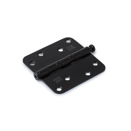 SCHARNIER ZWART 76X76MM RONDE HOEK