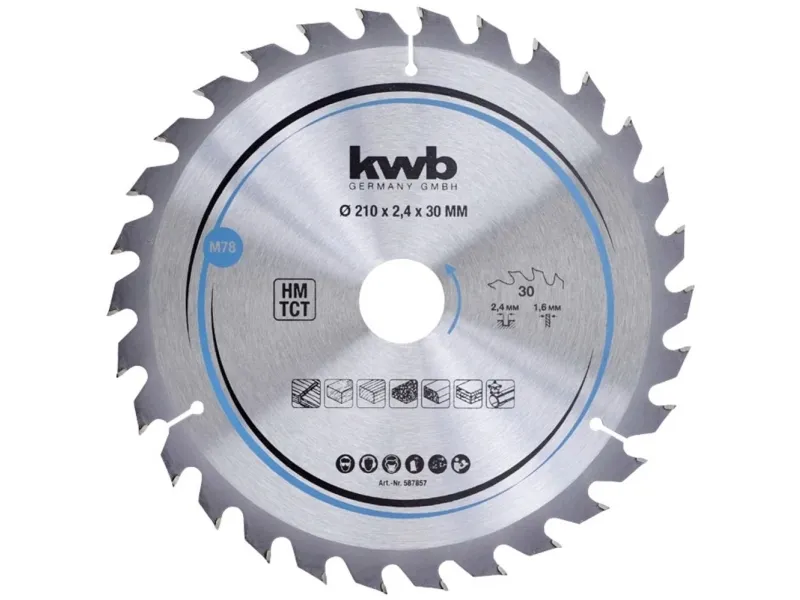 CIRKELZAAGBLAD 210X30MM 30T KWB