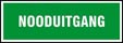 BORD NOODUITGANG GROEN 330X120