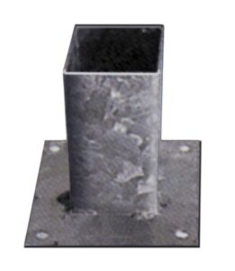 PAALHOUDER OP PLAAT 121X121MM