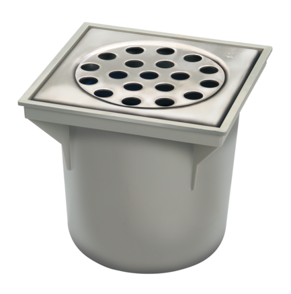 VLOERPUT ABS 20X20CM 402 RVS ROOSTER