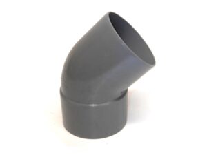 PVC BOCHT M/SP 45GR  70MM GRIJ